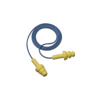 3M 340-4004 Multiple Use E-A-R UltraFit Triple Flange Foam Corded Earplugs: 1 Box of 100 Pair